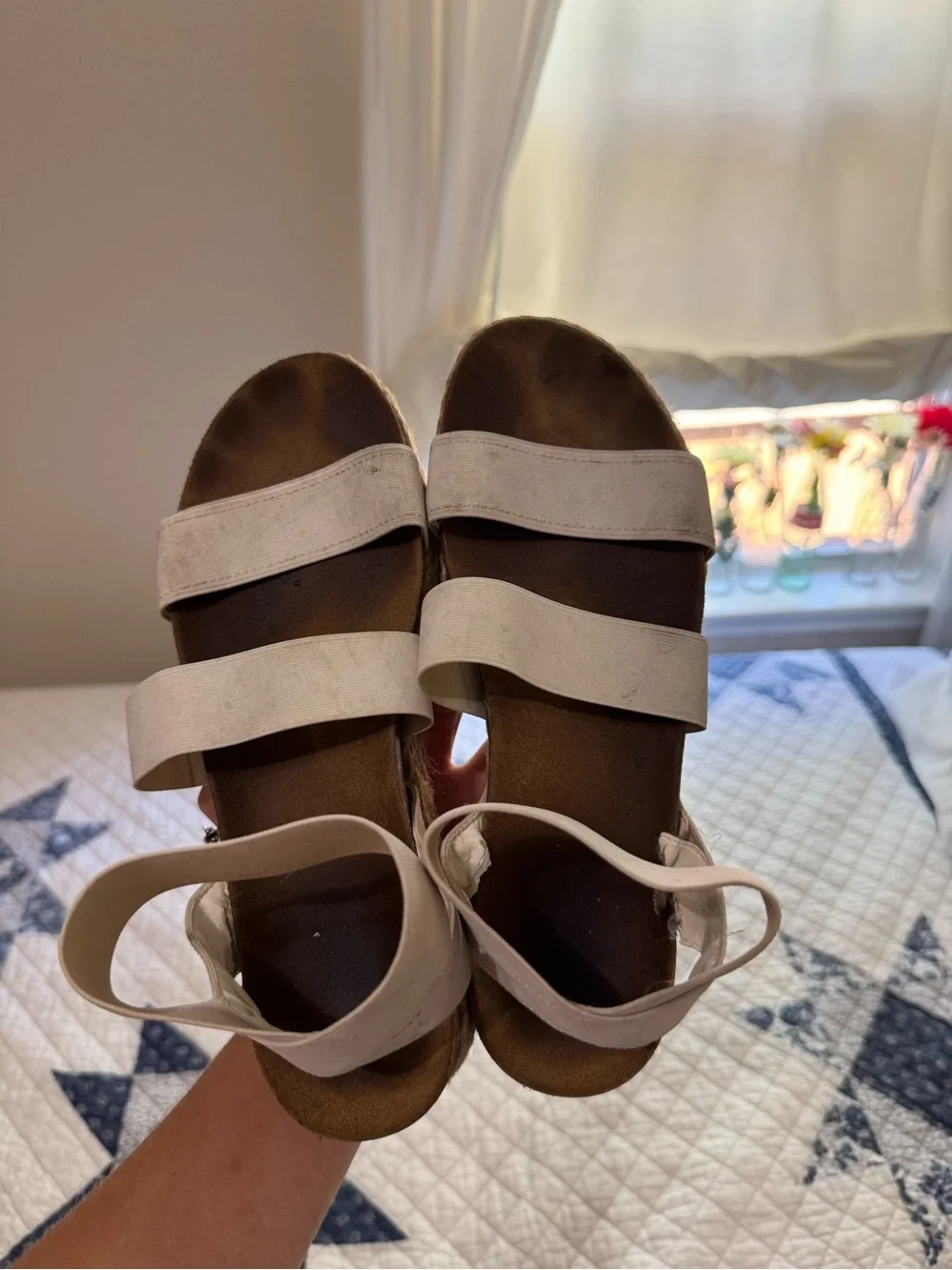 Steve Madden White Triple-Strap Sandals